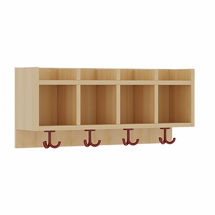 Garderobenablage mit einfacher Ablage, 4 - 7 Plätze